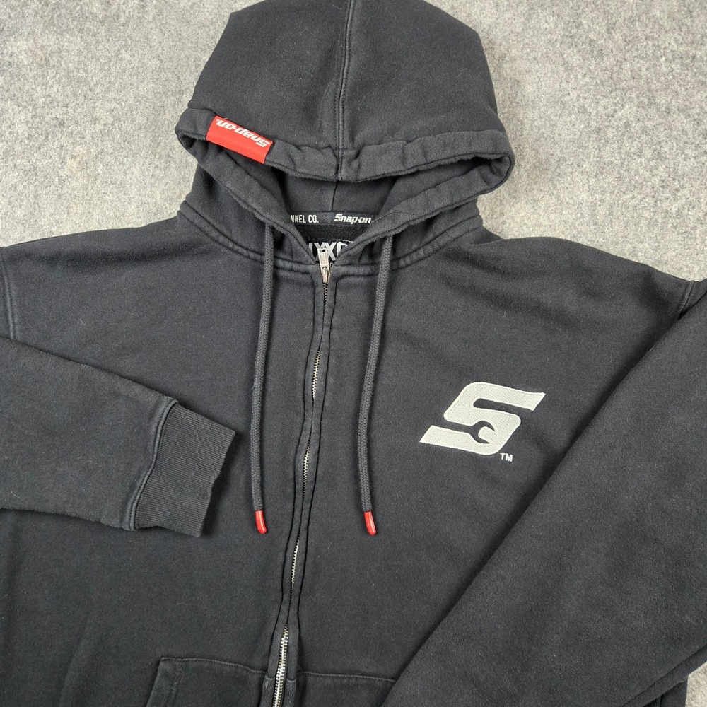 Dixxon Snap On Zip Hoodie Mens Large Black Limited Edition Logo Workwear Biker